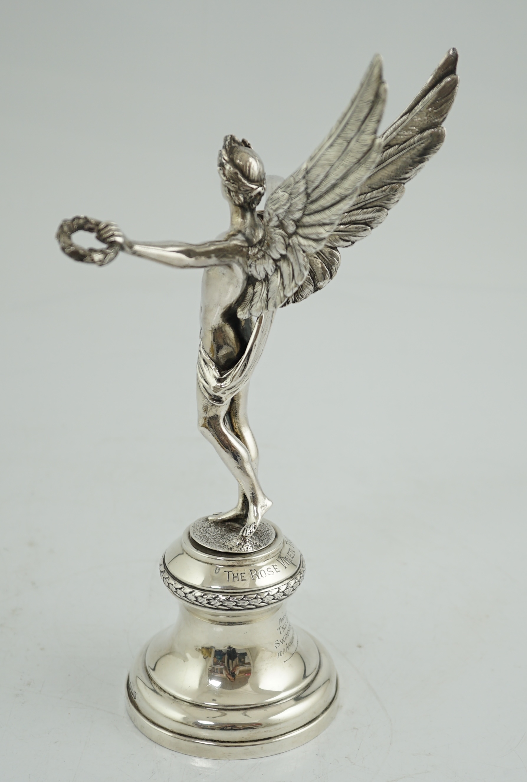 A George V silver presentation swimming trophy, 'The Rose Viner Trophy', by Viners Ltd